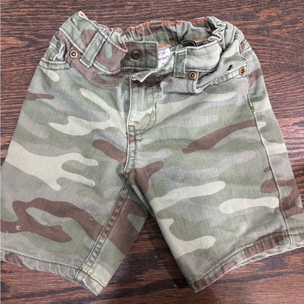 Carter's Green Camouflage Kids Shorts